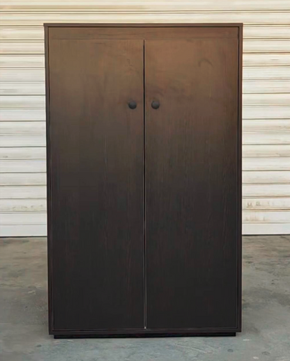 Rotating Wooden Shoe Cabinet – Multi-Layer Storage Organizer