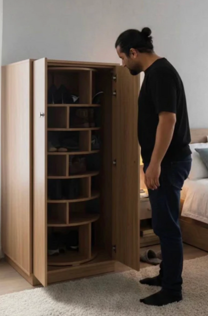 CLYSTRA™ Luxe Revolving Shoe Cabinet