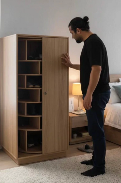 CLYSTRA™ Luxe Revolving Shoe Cabinet